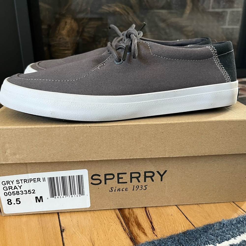 Sperry Grey Stripper II. 8.5